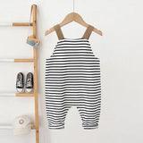 Unisex Striped Boho Overalls