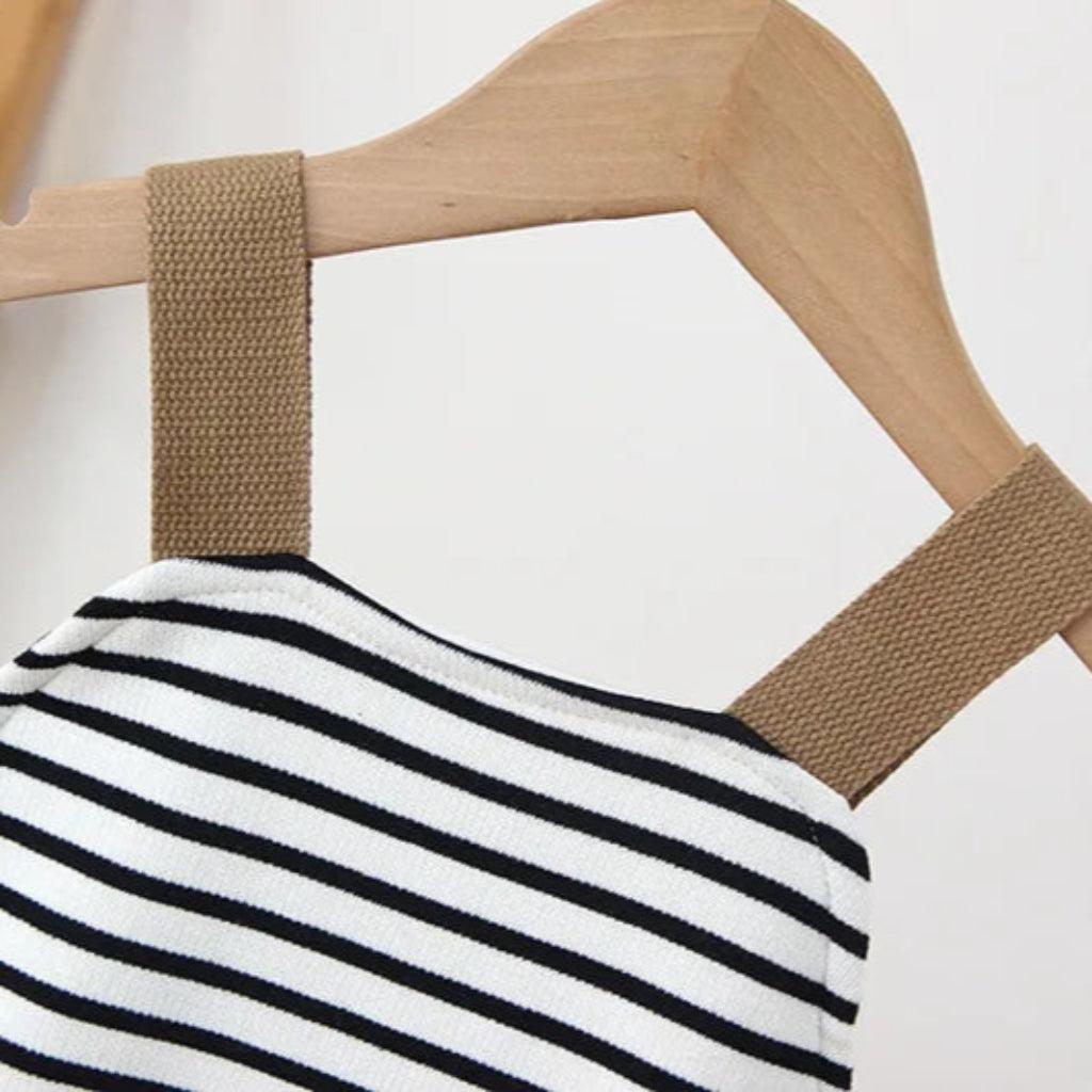 Unisex Striped Boho Overalls