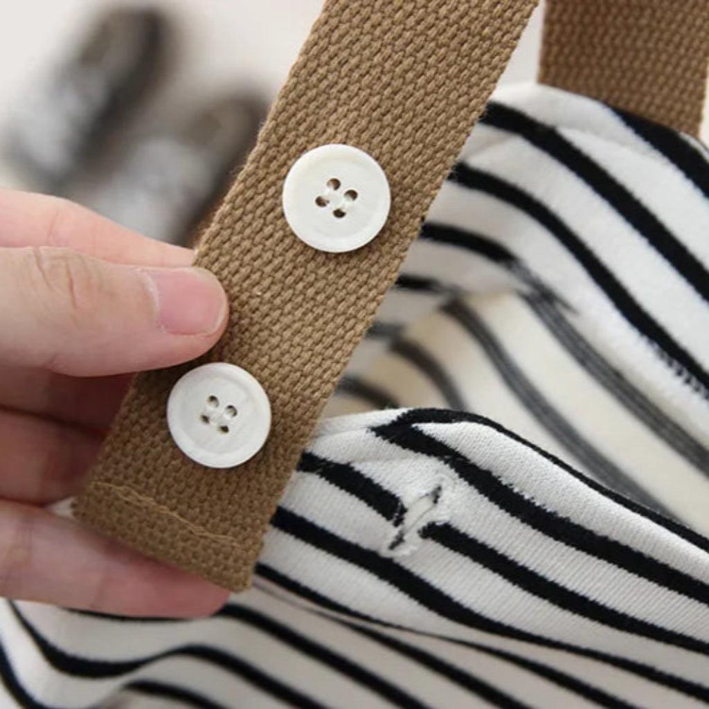 Unisex Striped Boho Overalls