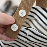 Unisex Striped Boho Overalls