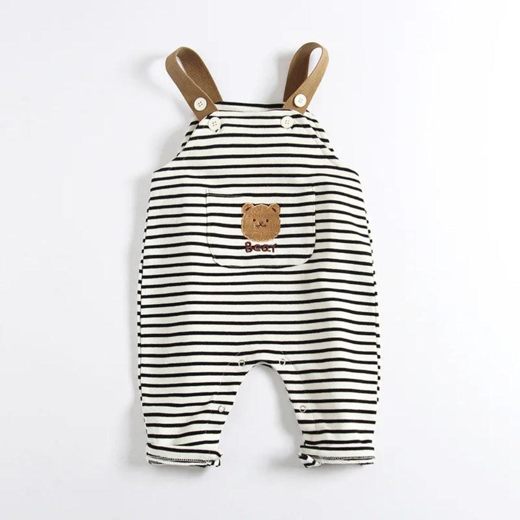 Unisex Striped Boho Overalls