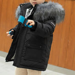 Unisex Warm Winter Jacket with Faux Fur