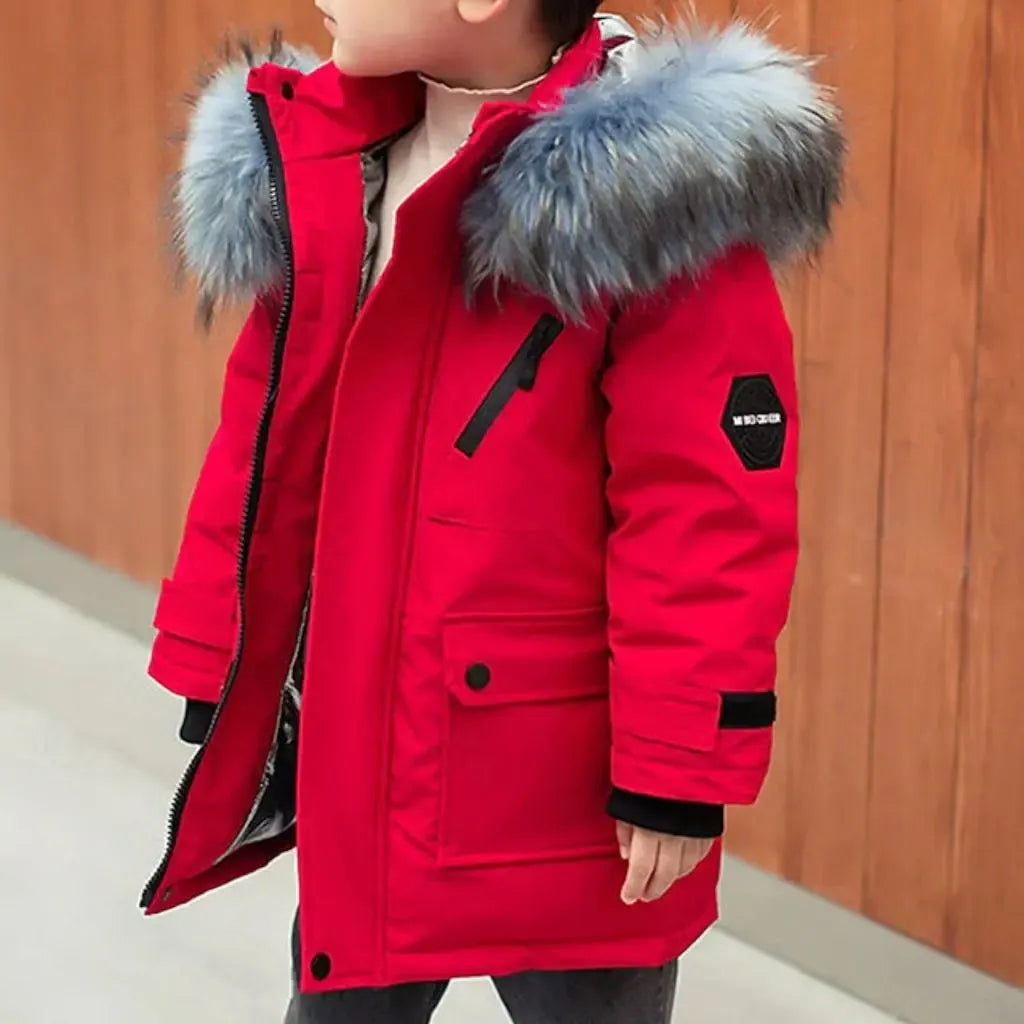 Unisex Warm Winter Jacket with Faux Fur