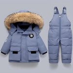 Unisex Winter 2-Piece Ski Snowsuit Puffer Jacket and Pants Set