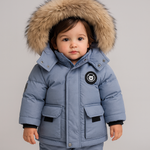 Unisex Winter 2-Piece Ski Snowsuit Puffer Jacket and Pants Set