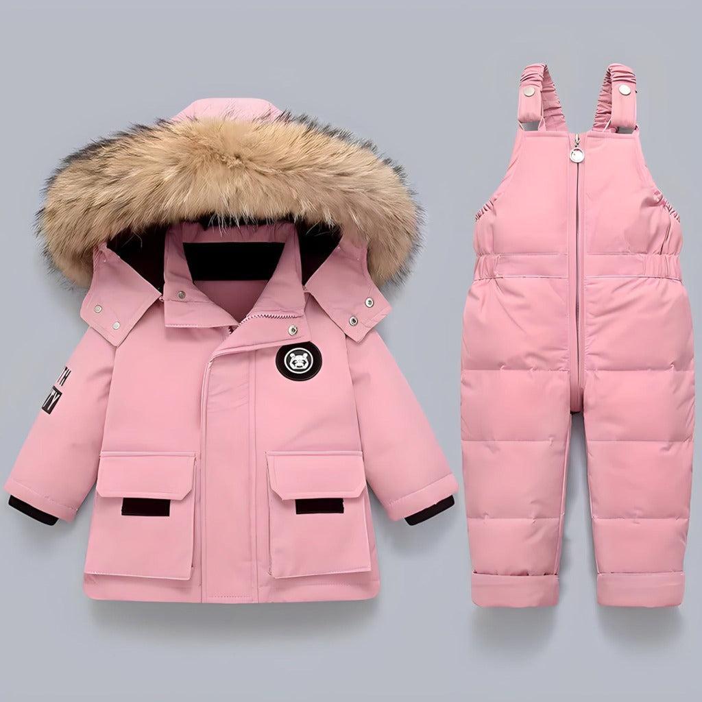 Unisex Winter 2-Piece Ski Snowsuit Puffer Jacket and Pants Set