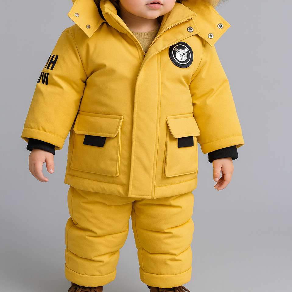Unisex Winter 2-Piece Ski Snowsuit Puffer Jacket and Pants Set