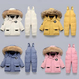 Unisex Winter 2-Piece Ski Snowsuit Puffer Jacket and Pants Set