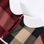 Vienna Cotton Girls' Dress in Red & Beige