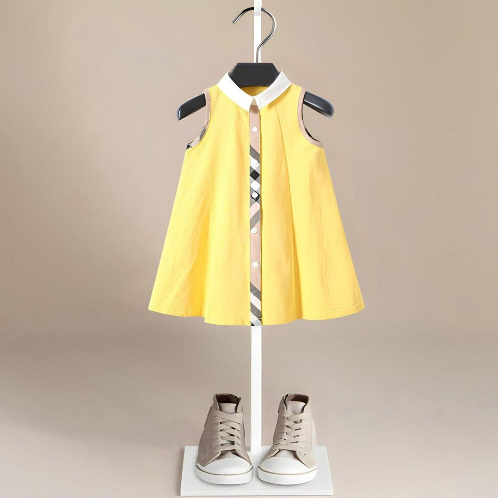 Vintage Chlo Cotton Girls' Dress, 18-24 Month, Yellow
