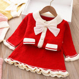 Vintage Festive Bow Jacket & Skirt