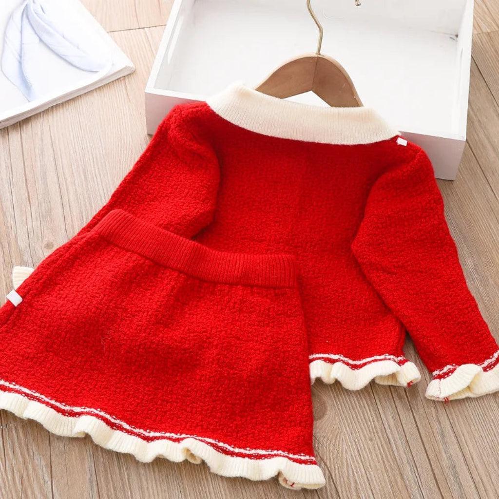 Vintage Festive Bow Jacket & Skirt