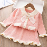 Vintage Festive Bow Jacket & Skirt