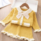 Vintage Festive Bow Jacket & Skirt