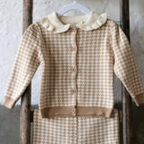Vintage Knit Cardigan Girls' Set