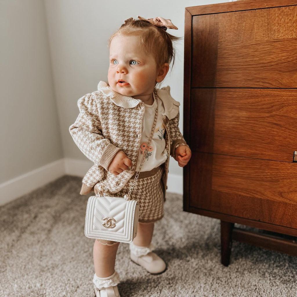 Vintage Knit Cardigan Girls' Set