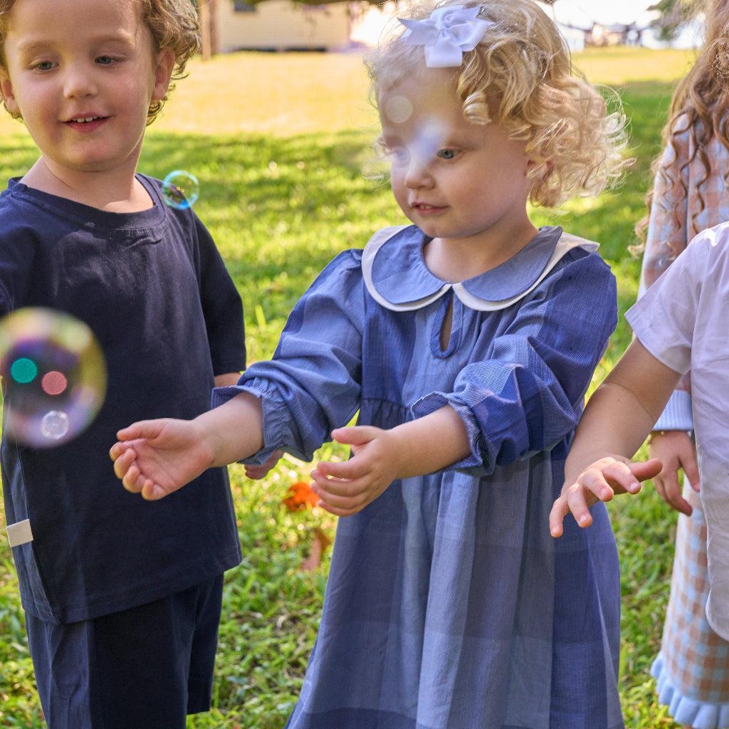 Vintage Oslo Plaid Girls' Dress