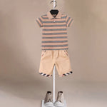 Top & Bottom Beige Boys' Matching Set