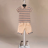 Top & Bottom Beige Boys' Matching Set