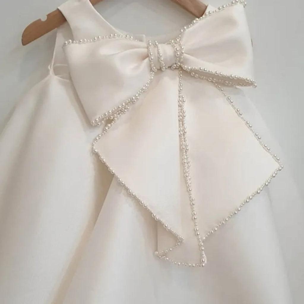 White Sicily Flower Girl Dress