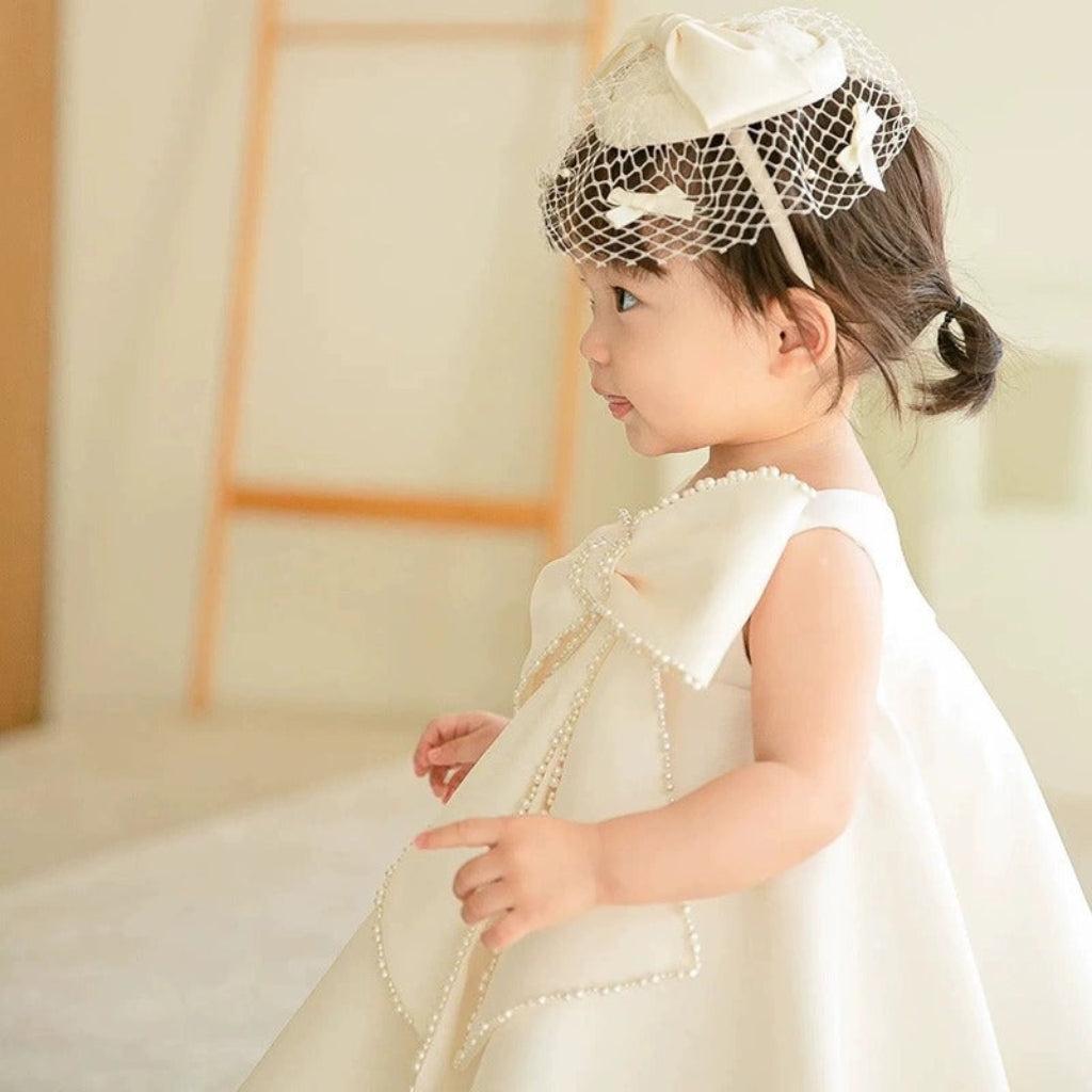 White Sicily Flower Girl Dress