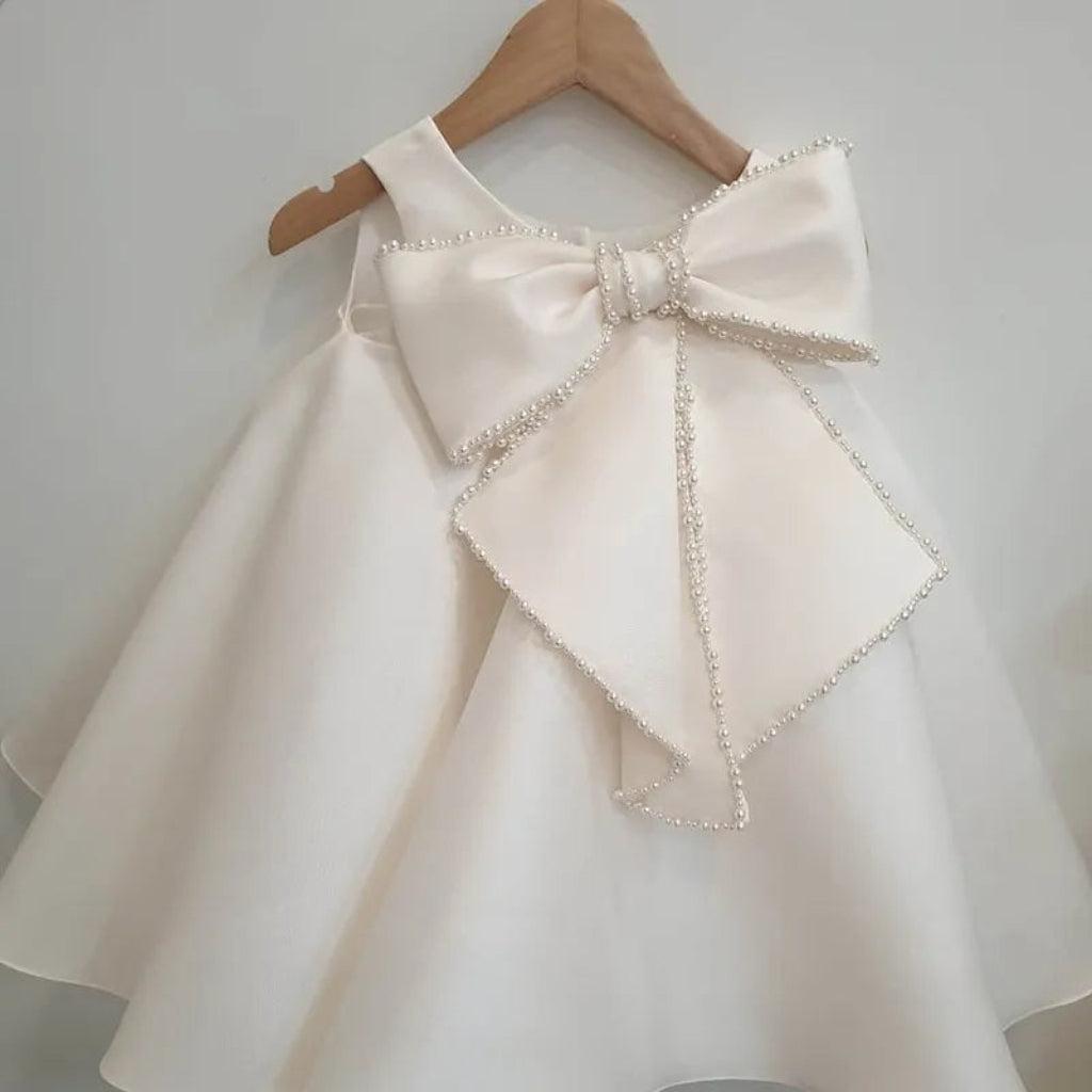 White Sicily Flower Girl Dress