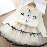 Winter Twirl Princess Dress & Cardigan Set