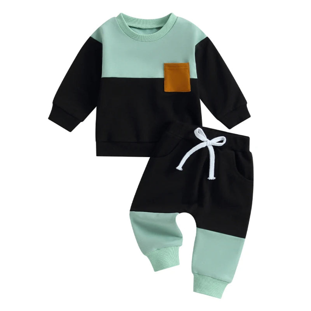 Toddlers' Unisex Colorblock Patch Sweater Set