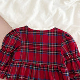 Plaid Christmas Special Dress & Cardigan Set