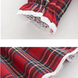 Plaid Christmas Special Dress & Cardigan Set