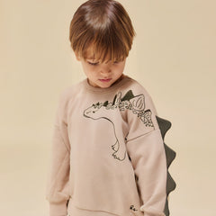 Beige Boys Dino Tail Sweatshirt