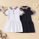 Robe classique à carreaux pour fille