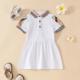 Robe classique à carreaux pour fille