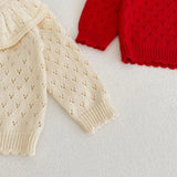 Retro Girls' Knit Cotton Cardigan