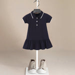 Two Colors Polo Dress - ONEAKIDS