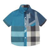 Boys' Short Sleeve Classic Plaid Shirt