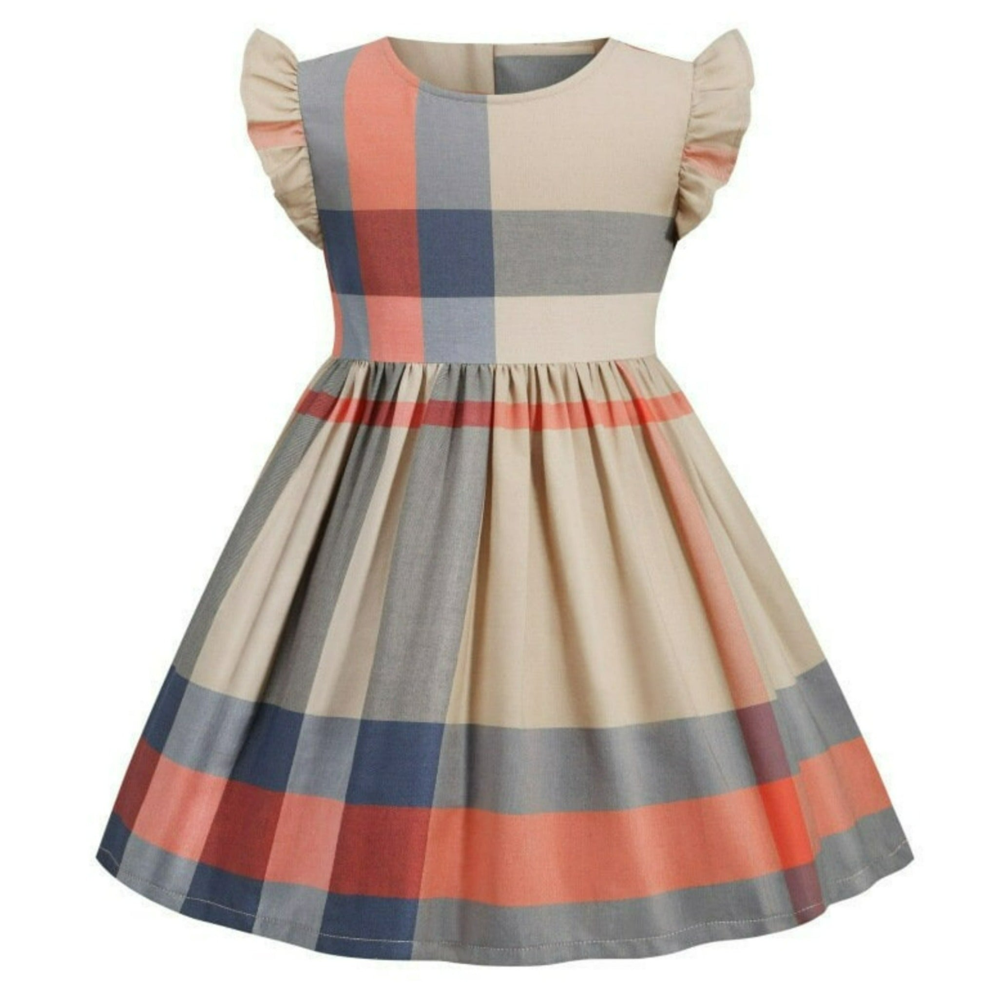 Little Girls Dress Boho Dress for Kids, Beige Designer Style Dress for any occasion