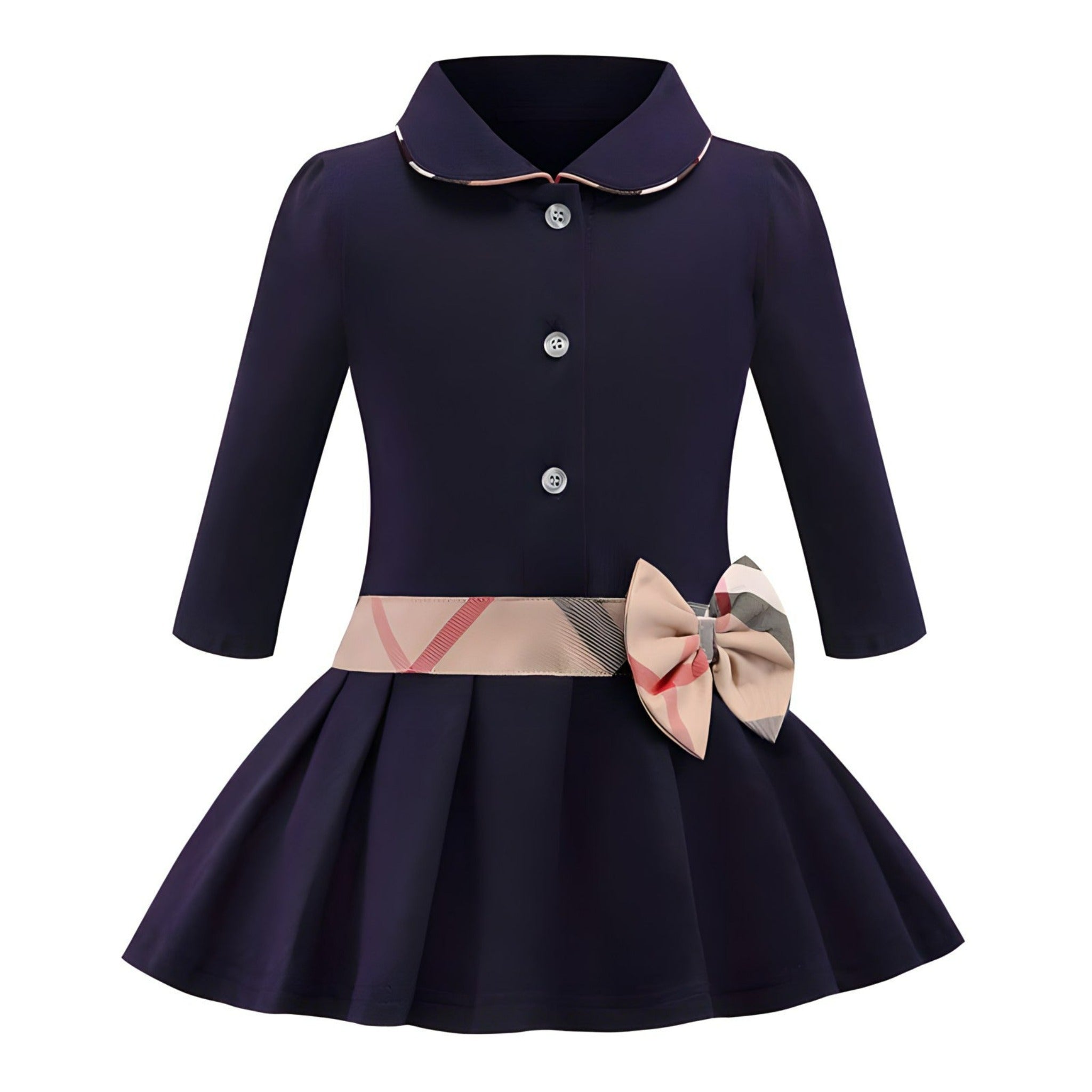 Bow Long Sleeve Dress - ONEAKIDS