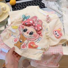  Children's outfit with cartoon design 
