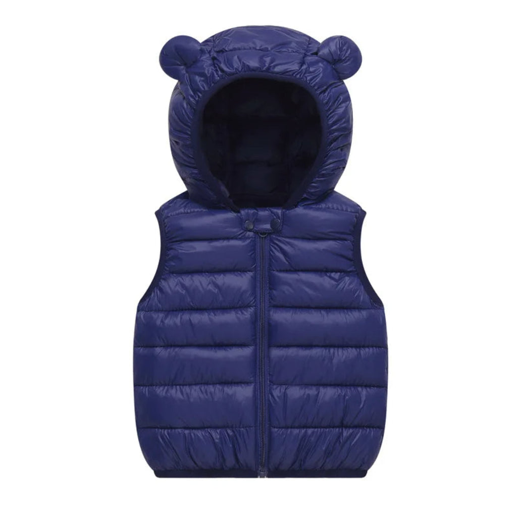 Kids' Unisex Bear Sleeveless Puffer Vest