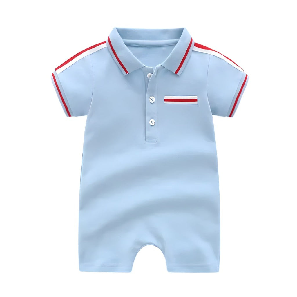 ONEAKIDS Baby & Toddler clothing 0-3M / BLUE Baby Boys' Classic Polo Captain Jumpsuit