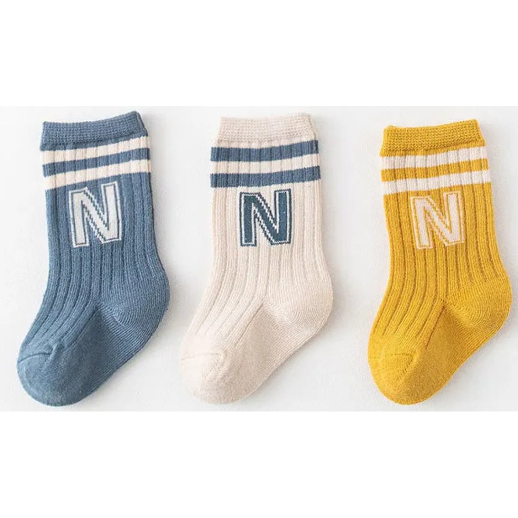ONEAKIDS Baby & Toddler clothing 0-3M / Vibrant colors 3 Pairs of Unisex Socks