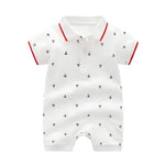 ONEAKIDS Baby & Toddler clothing 0-3M / WHITE Baby Boys' Classic Polo Captain Jumpsuit