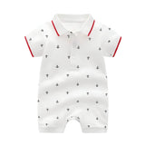 ONEAKIDS Baby & Toddler clothing 0-3M / WHITE Baby Boys' Classic Polo Captain Jumpsuit