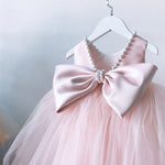 ONEAKIDS Baby & Toddler clothing 12 / PINK Flower Girls' Blossom Dress with Ribbon and Pearls