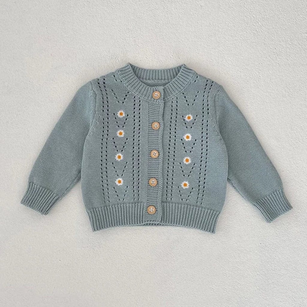 ONEAKIDS Baby & Toddler clothing 2-Piece Daisy Girl Knit Dress & Cardigan Set