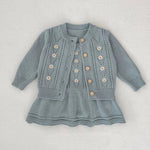 ONEAKIDS Baby & Toddler clothing 2-Piece Daisy Girl Knit Dress & Cardigan Set