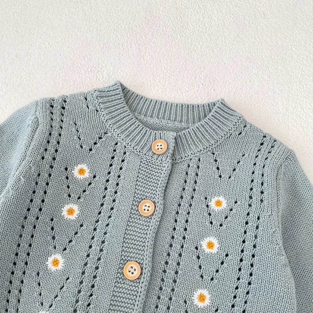 ONEAKIDS Baby & Toddler clothing 2-Piece Daisy Girl Knit Dress & Cardigan Set