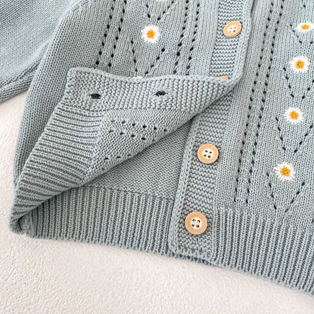 ONEAKIDS Baby & Toddler clothing 2-Piece Daisy Girl Knit Dress & Cardigan Set