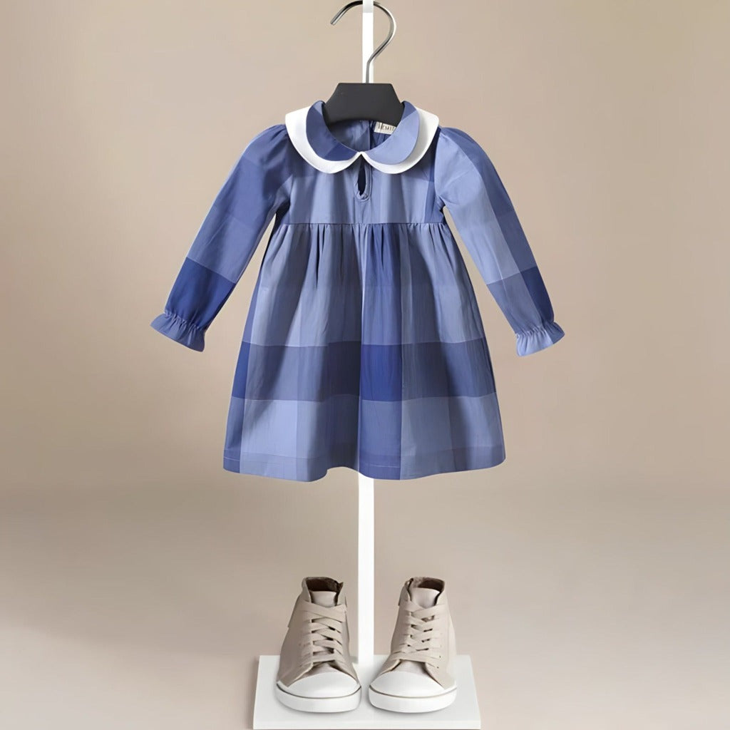 ONEAKIDS Baby & Toddler clothing 2T / BLUE Vintage Oslo Plaid Girls' Dress